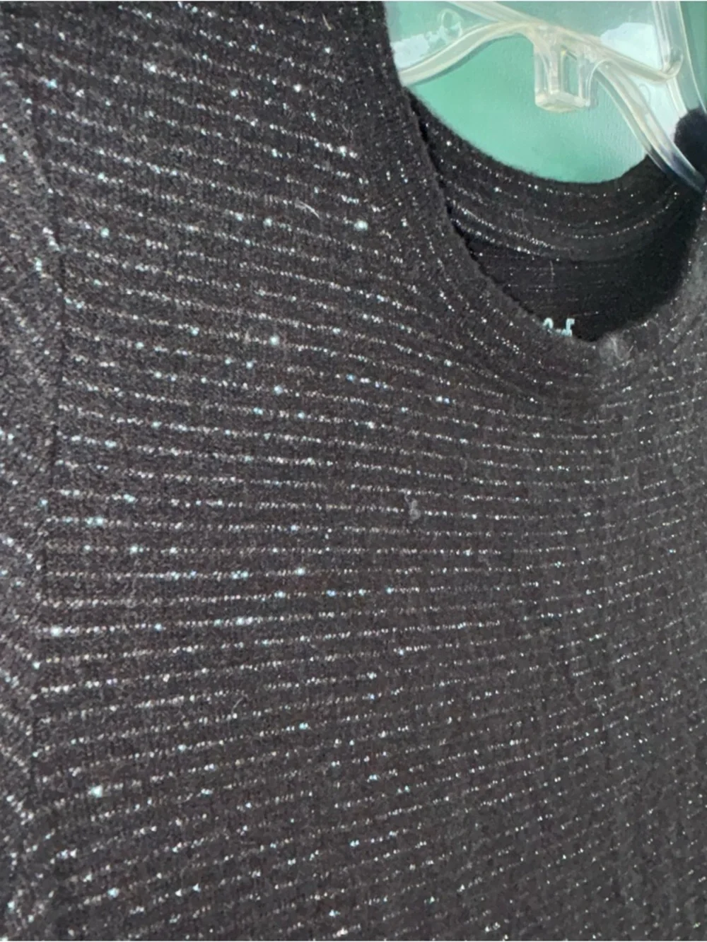 Cat & Jack 7/8 Black Sparkle Tulle Long-Sleeve Dress